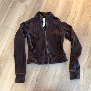 lululemon athletica Brown Zip-Up Corduroy Jacket